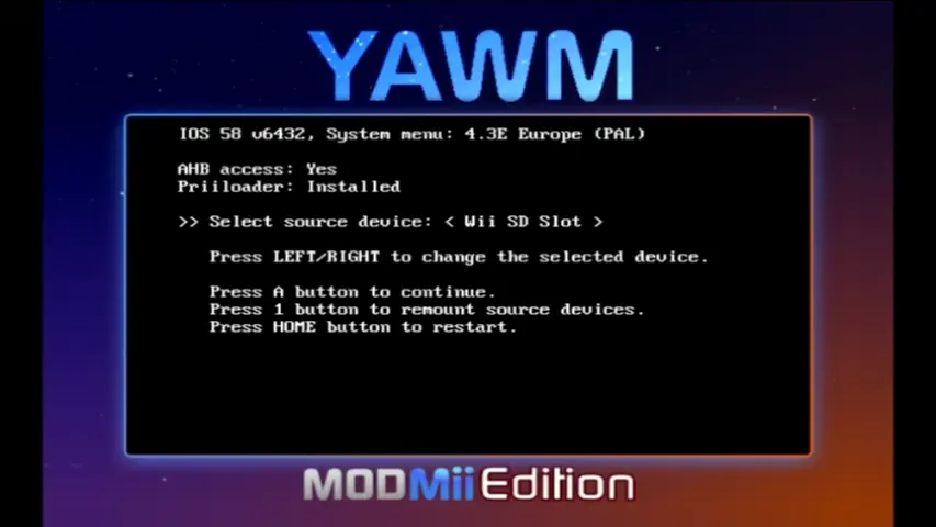 Screenshot showing yawmME